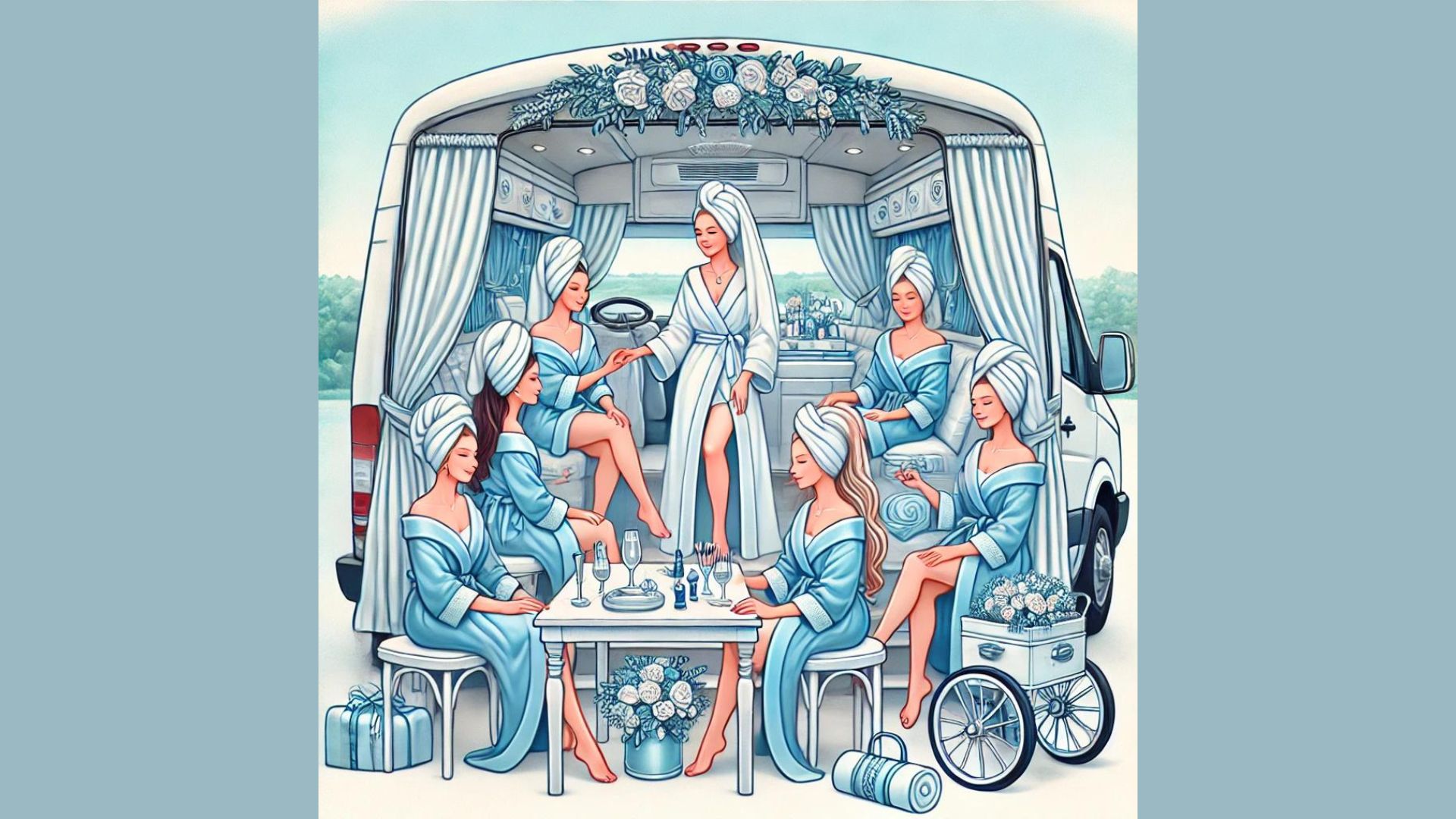 sesión de spa movil para una despedida